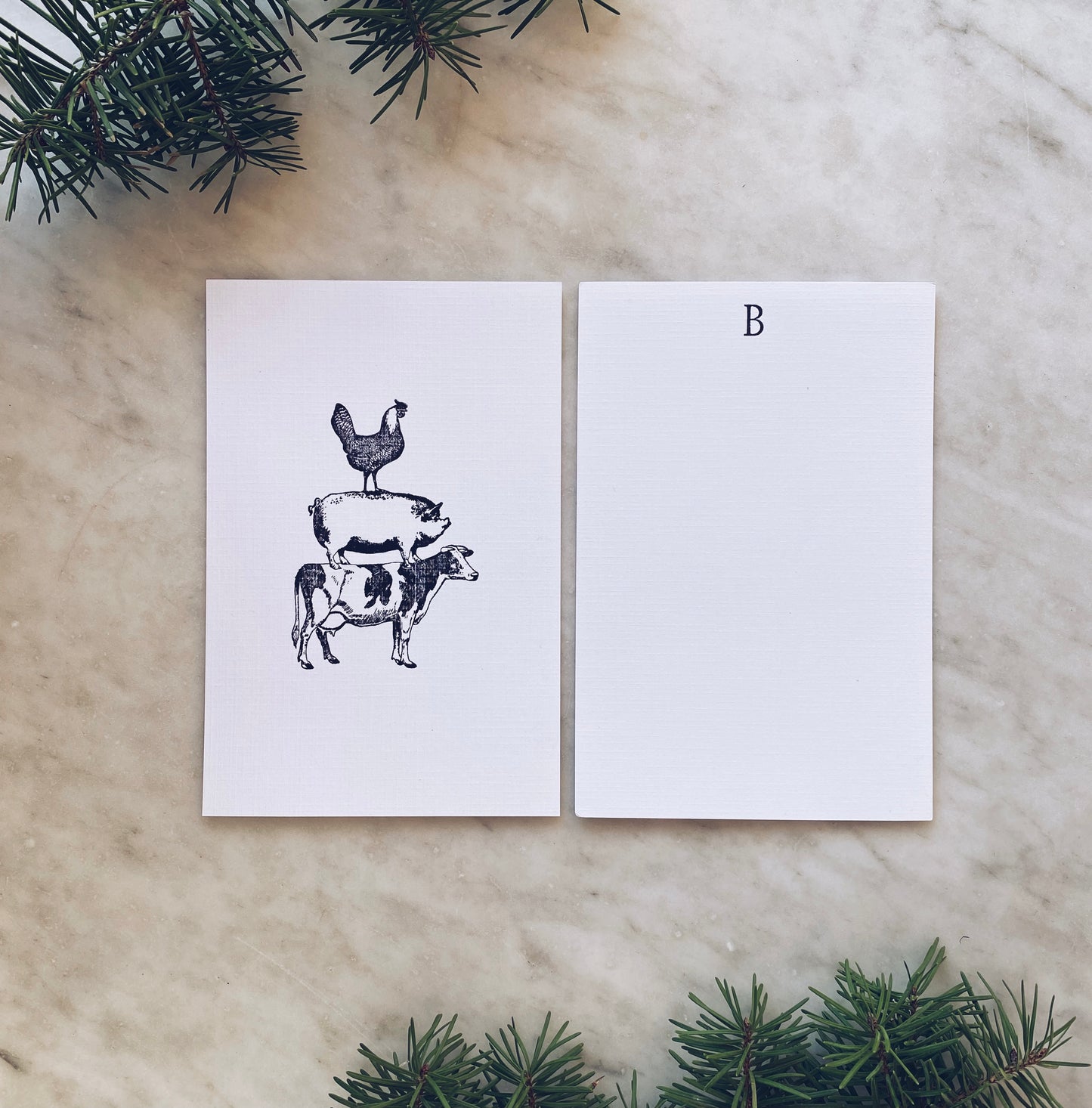 Farm Animal Notecards with Envelopes