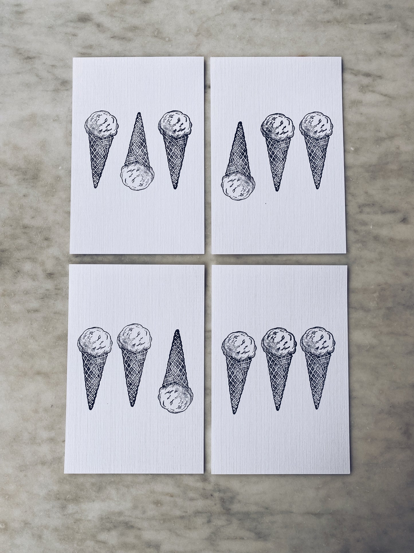 Ice Cream Notecards with Envelopes