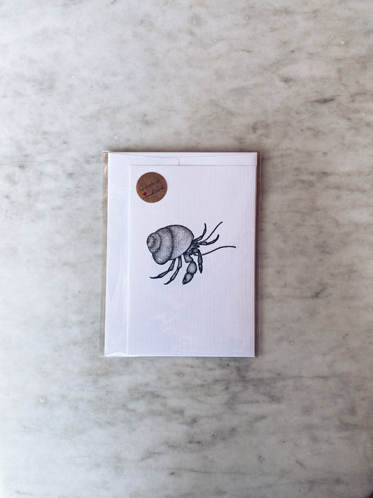 Hermit Crab Notecards with Envelopes