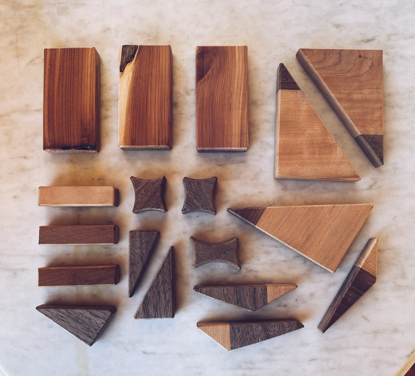 18-Piece Natural Wooden Blocks