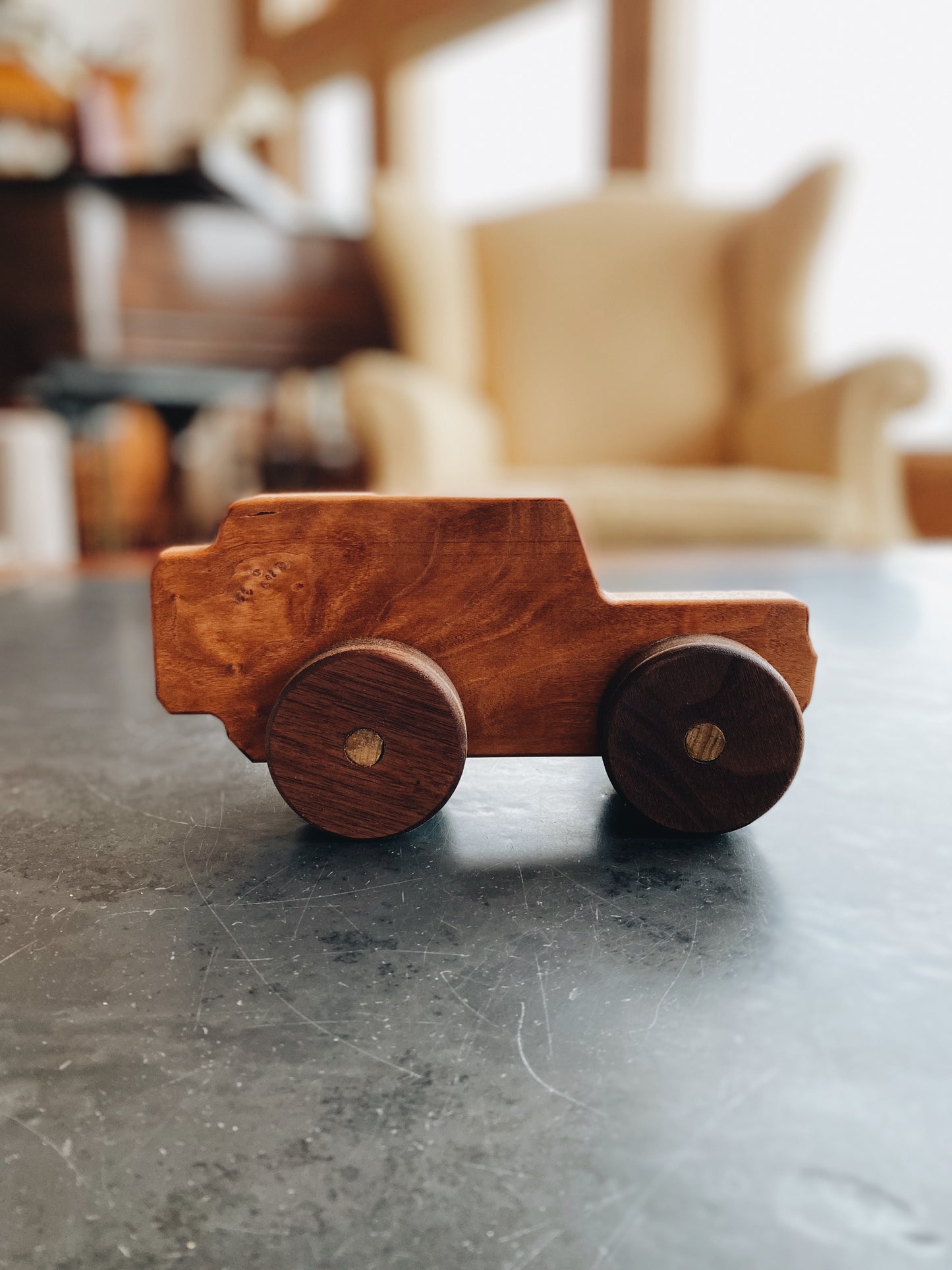 Wooden Jeep Toy Car